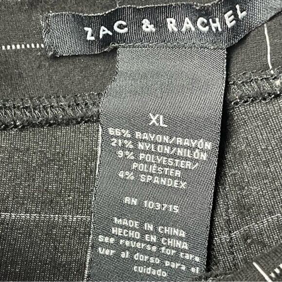 Career Window Pane Ankle Pants Trousers, Black/White, Career, Plus, Chic, XL - Picture 7 of 7